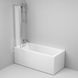 Душова шторка для ванни 80х140 см, роспашна з нерухомою стінкою AM.PM WU90BS-D3W5-140CT Gem WU90BS-D3W5-140CT
