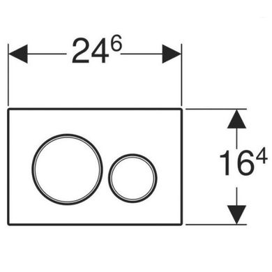 Кнопка зливу Sigma 20 (115.882.DW.1) чорний мат, Geberit LC-27873